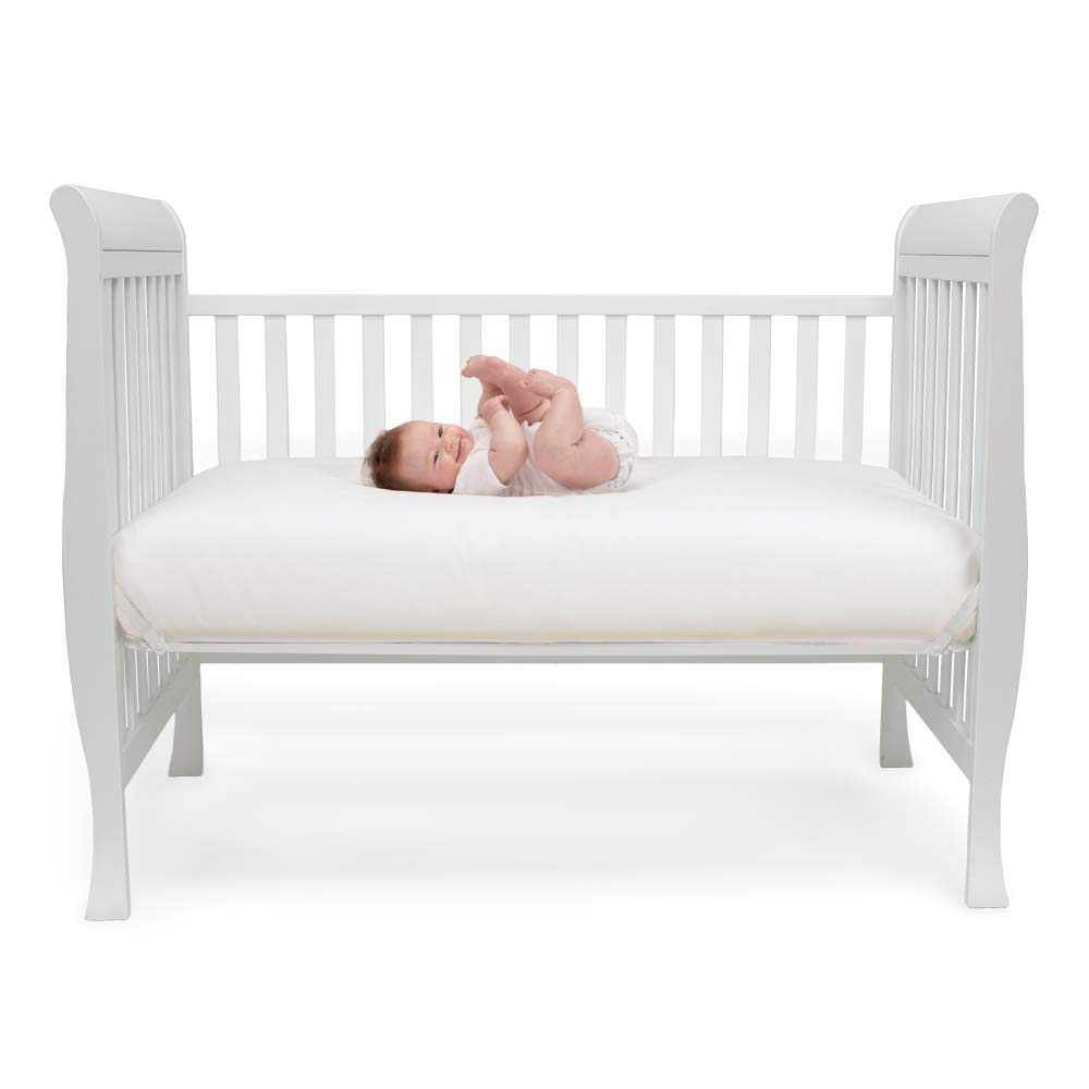 Lullaby Earth Baby Crib Mattress - Lightweight Waterproof Infant & Toddler Mattress for Cribs - Non-Toxic Hypoallergenic 52
