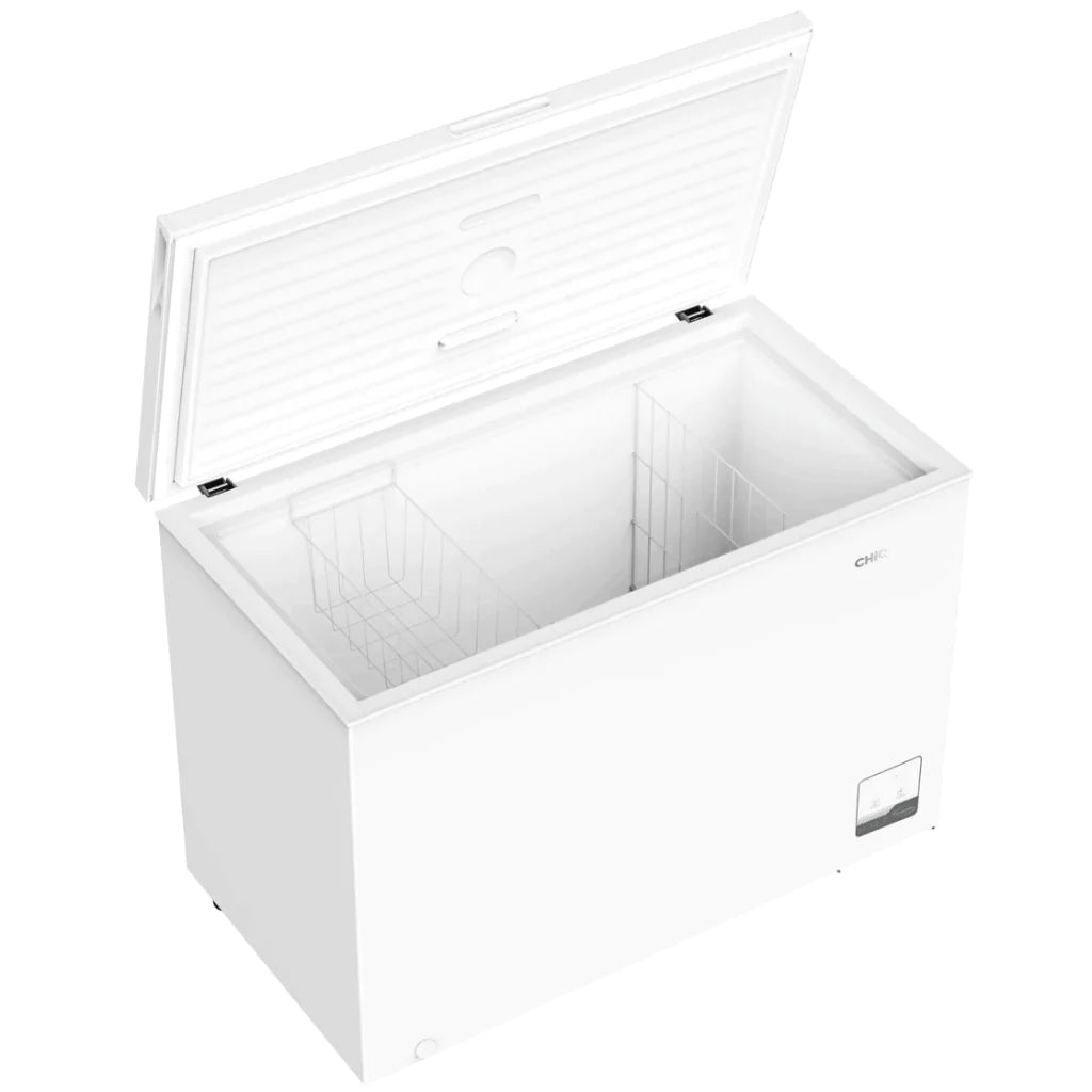 Brand New CHiQ CCF299WE 299L Hybrid Chest Freezer - Energy Efficient, Ultra Quiet, 5-Year Warranty - Perfect for Home, Garage, or Basement Storage of Frozen Foods, Meat, and Ice Cream