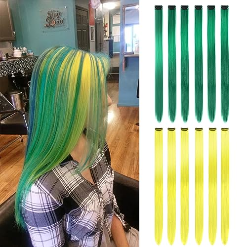 Green, Bright yellow
