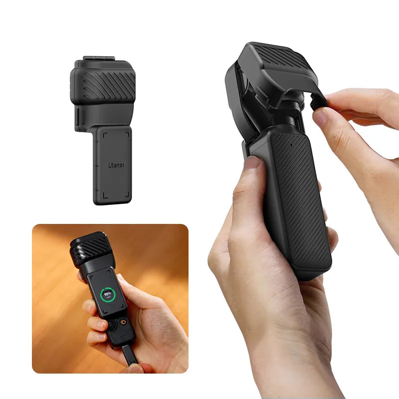 Ulanzi PK 07 3-Axis Gimbal Stabilizer & HD Screen Protector for DJI Osmo Pocket 3 (C015) - Perfect for Vlogging, Travel Filming & Content Creation
