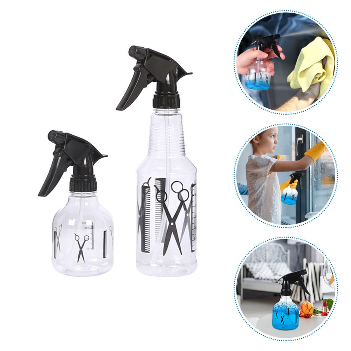 Minkissy Continuous Spray Bottle - Fine Mist Hair & Water Sprayer for Salon, Barber, Styling & Plant Care - Perfect for Hair Styling, Moisturizing & Gardening
