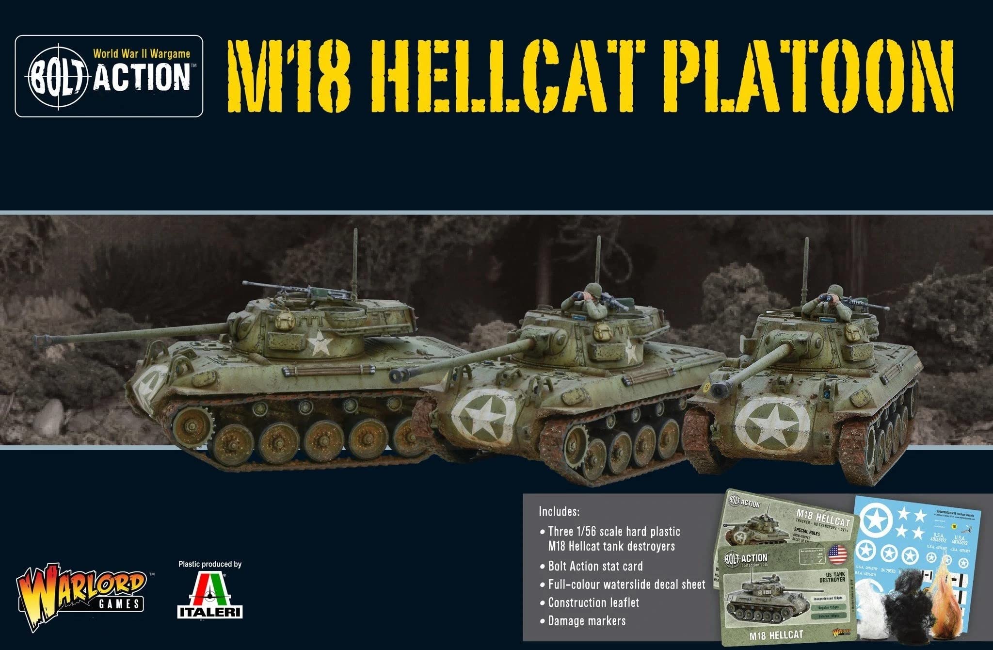 Bolt Action Warlord Games Hellcat Platoon - 28mm WWII Wargaming Miniatures Set for Tabletop Strategy Games | Perfect for Historical Battles & Collectors