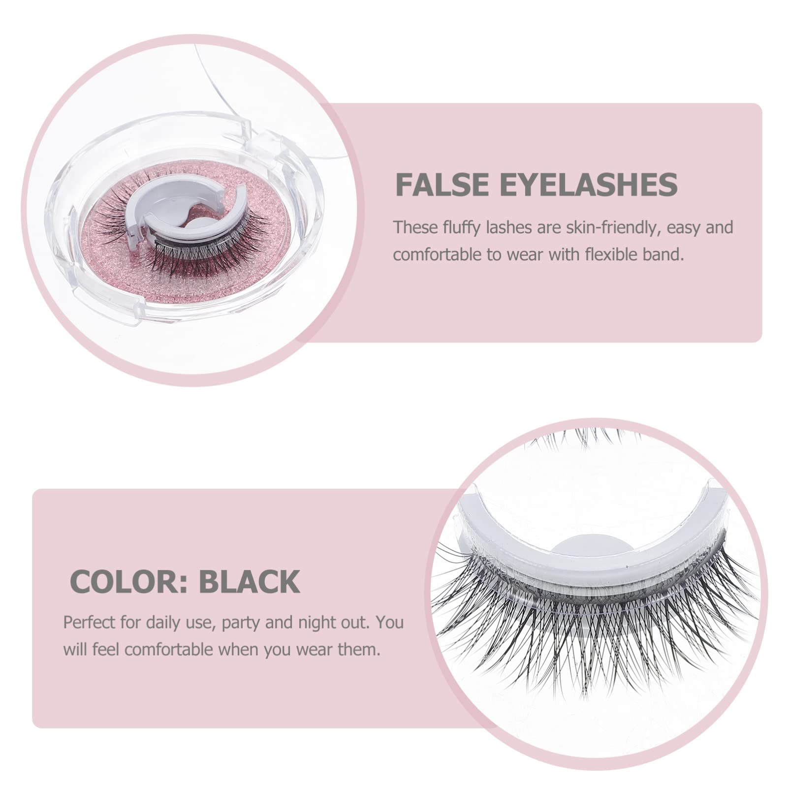 Lurrose 2 Pairs Natural Looking False Eyelashes with Adhesive - Reusable Faux Mink Lashes for Everyday Makeup & Special Occasions | Perfect for Weddings, Parties & Date Nights