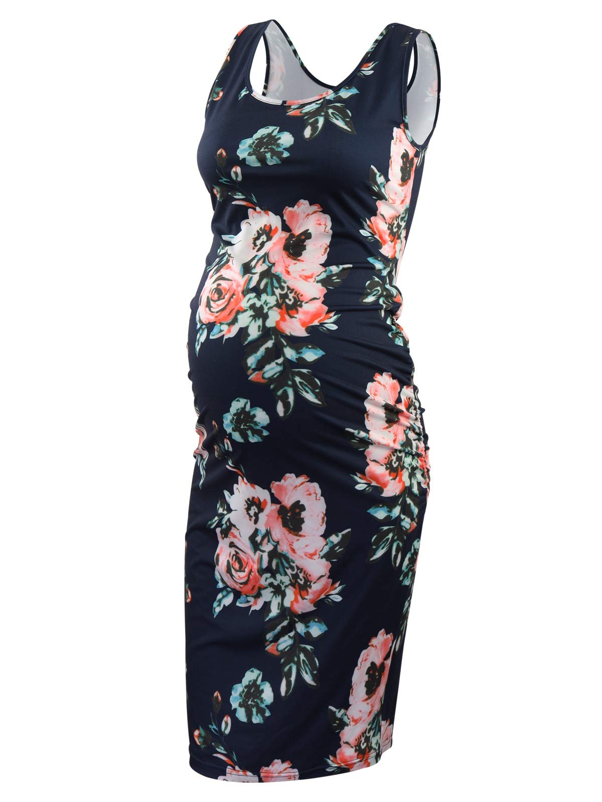 BBHoping Women's Maternity Sleeveless Dress - Comfortable Pregnancy Tank Dress for Baby Shower & Summer Wear - Breathable Nursing Dress for Expecting Moms (Perfect for Maternity Photos, Beach Outings & Casual Occasions)