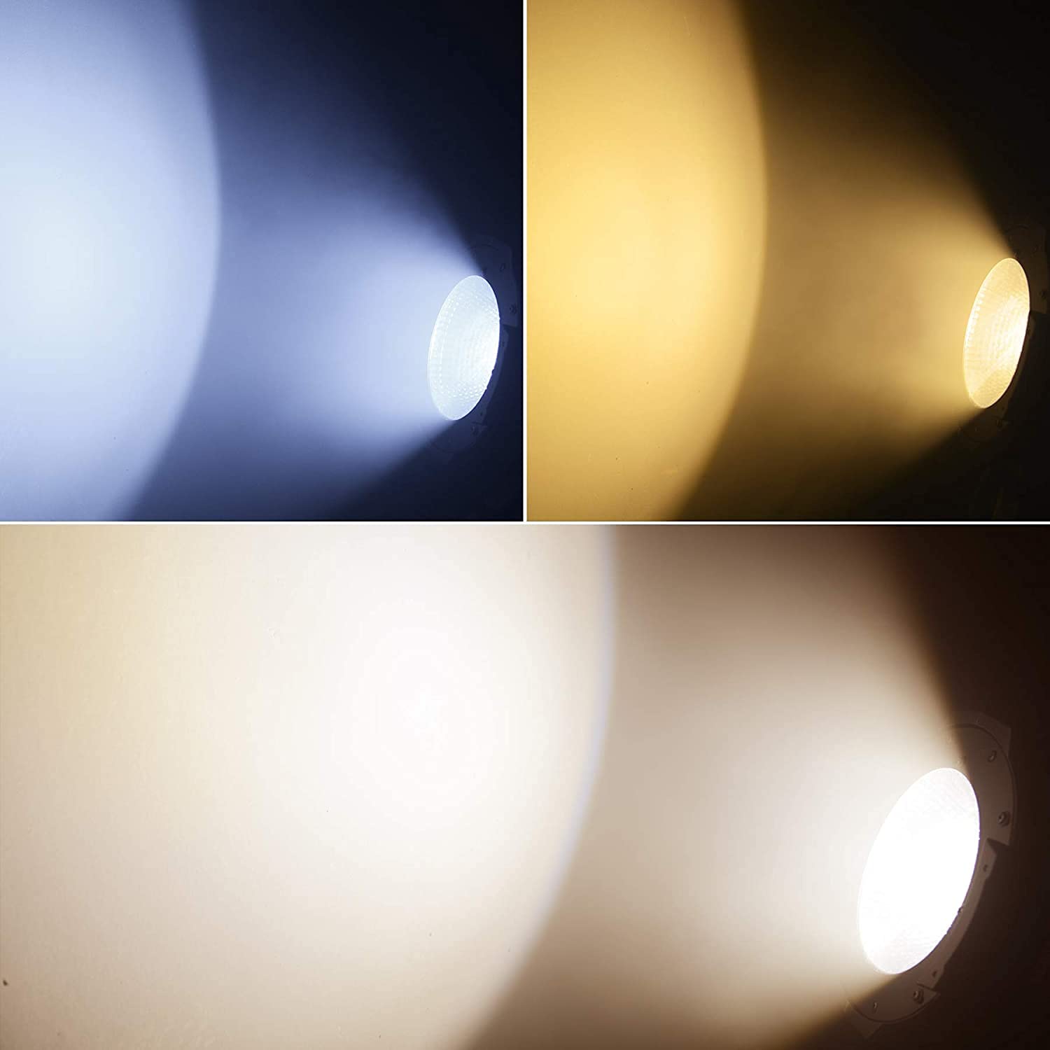 BETOPPER 200W COB LED Stage Lights - Warm & Cool White DMX Par Can Lights with Master-Slave Mode - Professional Spotlights & Fresnel Lights for Church Stage, Wedding Reception, Theater Performance, and Photo Studio Lighting