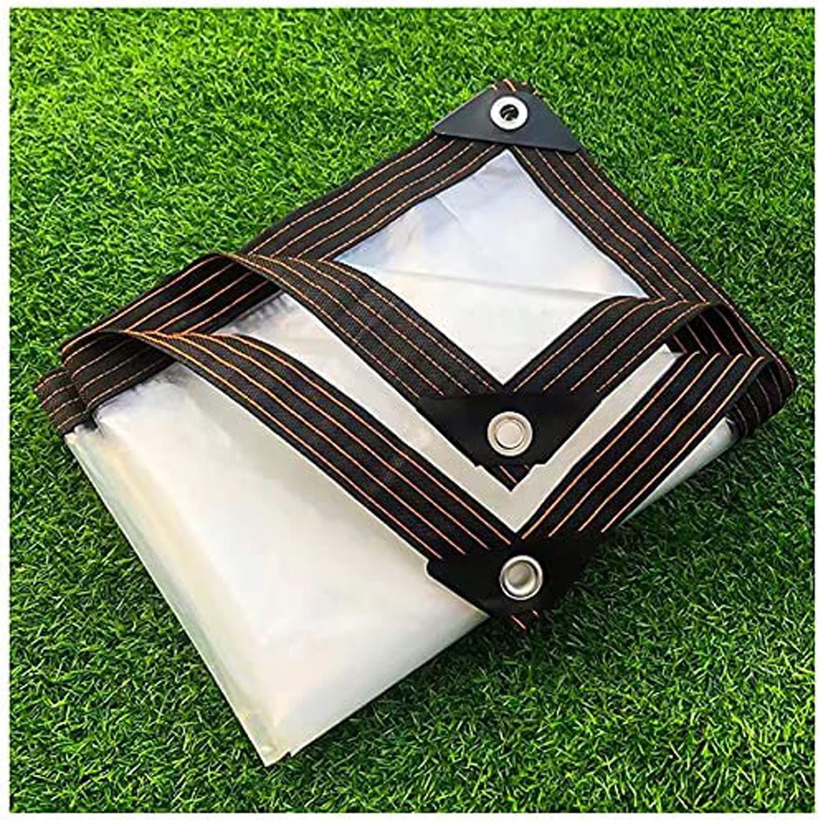 Heavy Duty Clear Waterproof Tarpaulin 3x3ft - Transparent Tarp Cover with Reinforced Grommets for Outdoor Use, Patio Furniture Protection, Car Covers & Camping Gear Shelter