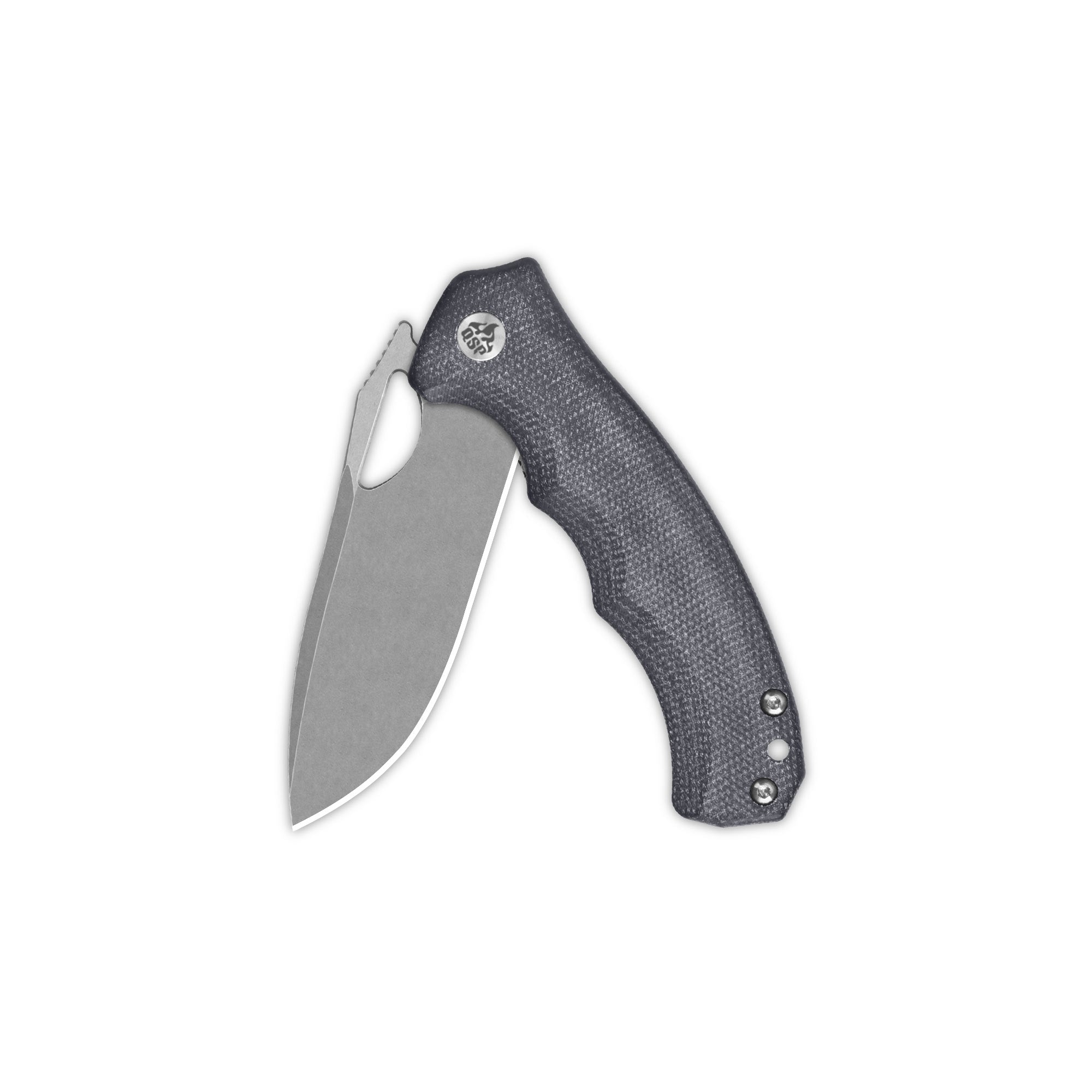 QSP Gorilla Liner Lock Folding Pocket Knife - 14C28N Stainless Steel Blade, Black Micarta Handle - EDC, Camping, Hiking & Outdoor Survival Tool