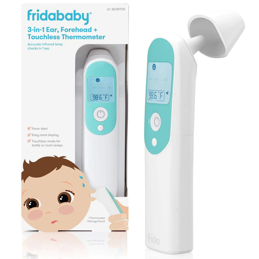 3-in-1 Digital Infrared Thermometer for Ear, Forehead & Touchless Temperature Measurement - Accurate Fast Reading for Babies, Adults & Home Use