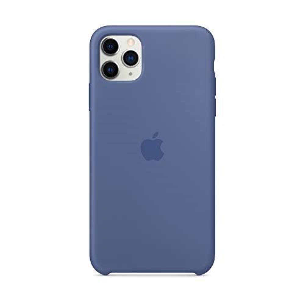 Apple iPhone 11 Pro Max Case - Slim Fit Silicone Cover with Wireless Charging Support & Water Resistant Protection in Linen Blue | Perfect for Everyday Use, Travel & Outdoor Activities