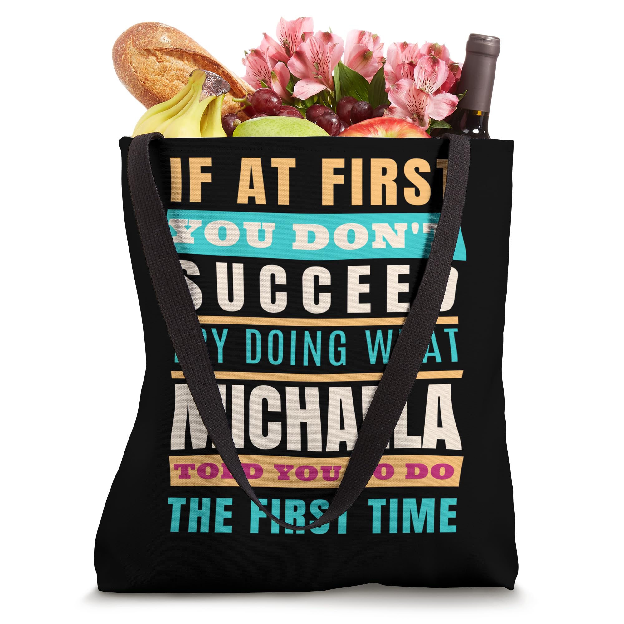 MICHAELA Personalized Name Shirt & First Name Tote Bag - Customized Women's Apparel & Accessories for Gifts, Parties, and Everyday Use