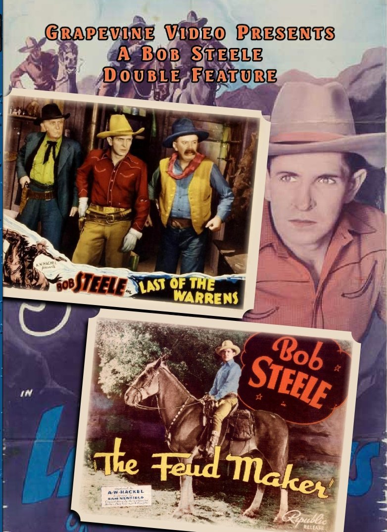Last of the Warrens & The Feud Maker - Classic Western Double Feature DVD | Vintage Cowboy Movies for Movie Night & Western Film Collectors