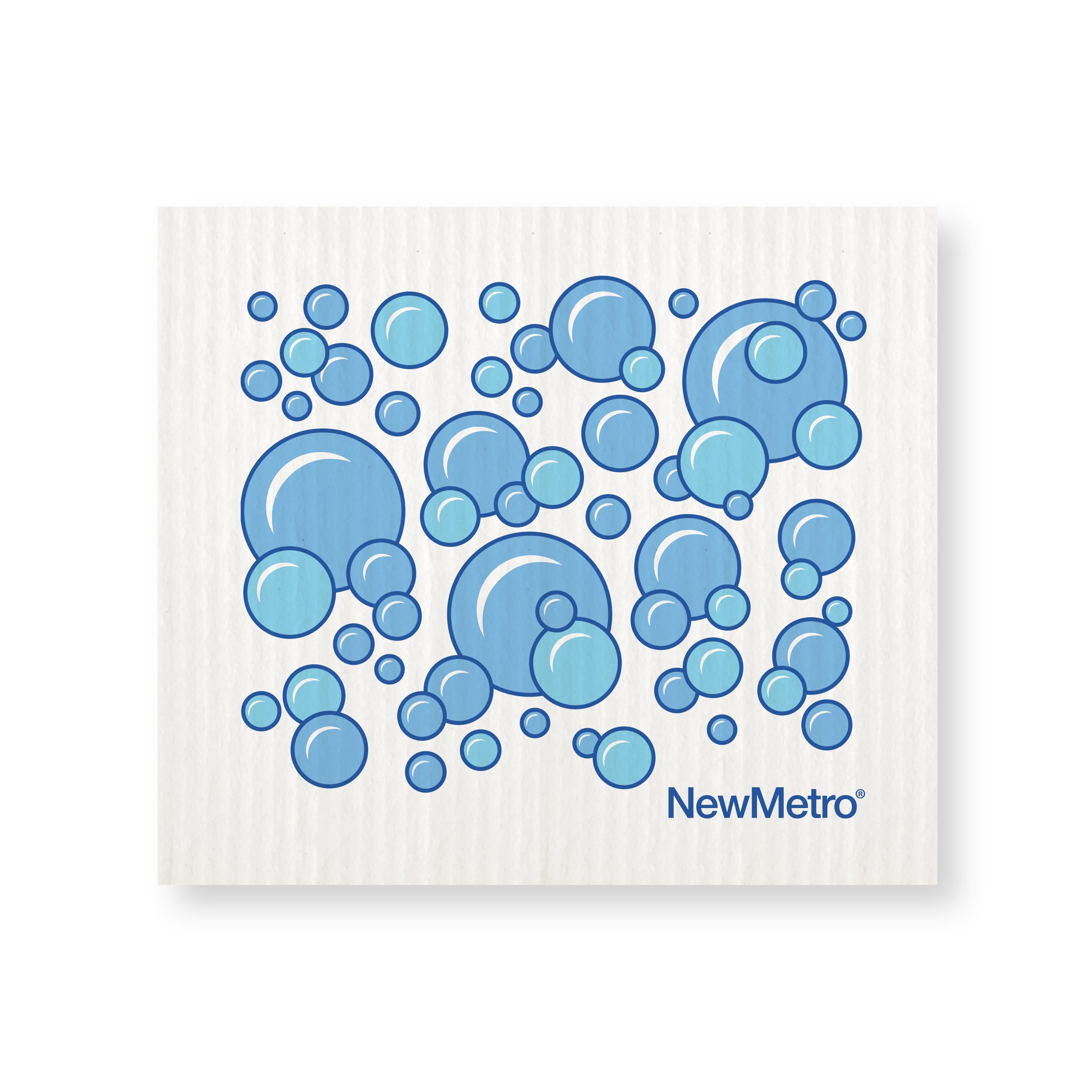 Metro Design Bubbles Reusable Soap Mat & Cleaning Cloth - Non-Slip, Absorbent, Durable for Kitchen, Bathroom (Multicolor) | Perfect for Sink, Countertop & Dish Drying