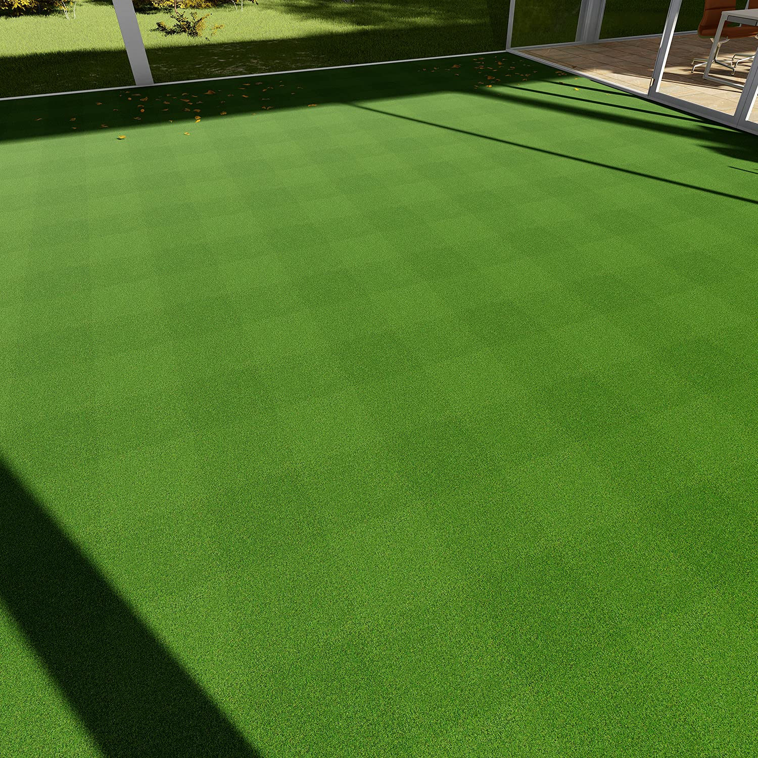 ECOOPTS 12x12 Inch Interlocking Artificial Grass Tiles - 36 Pack (36 sq ft) Indoor Outdoor Turf Mat for Patio, Balcony, Garden, Deck & Landscaping | Perfect for DIY Projects, Pet Areas & Play Spaces