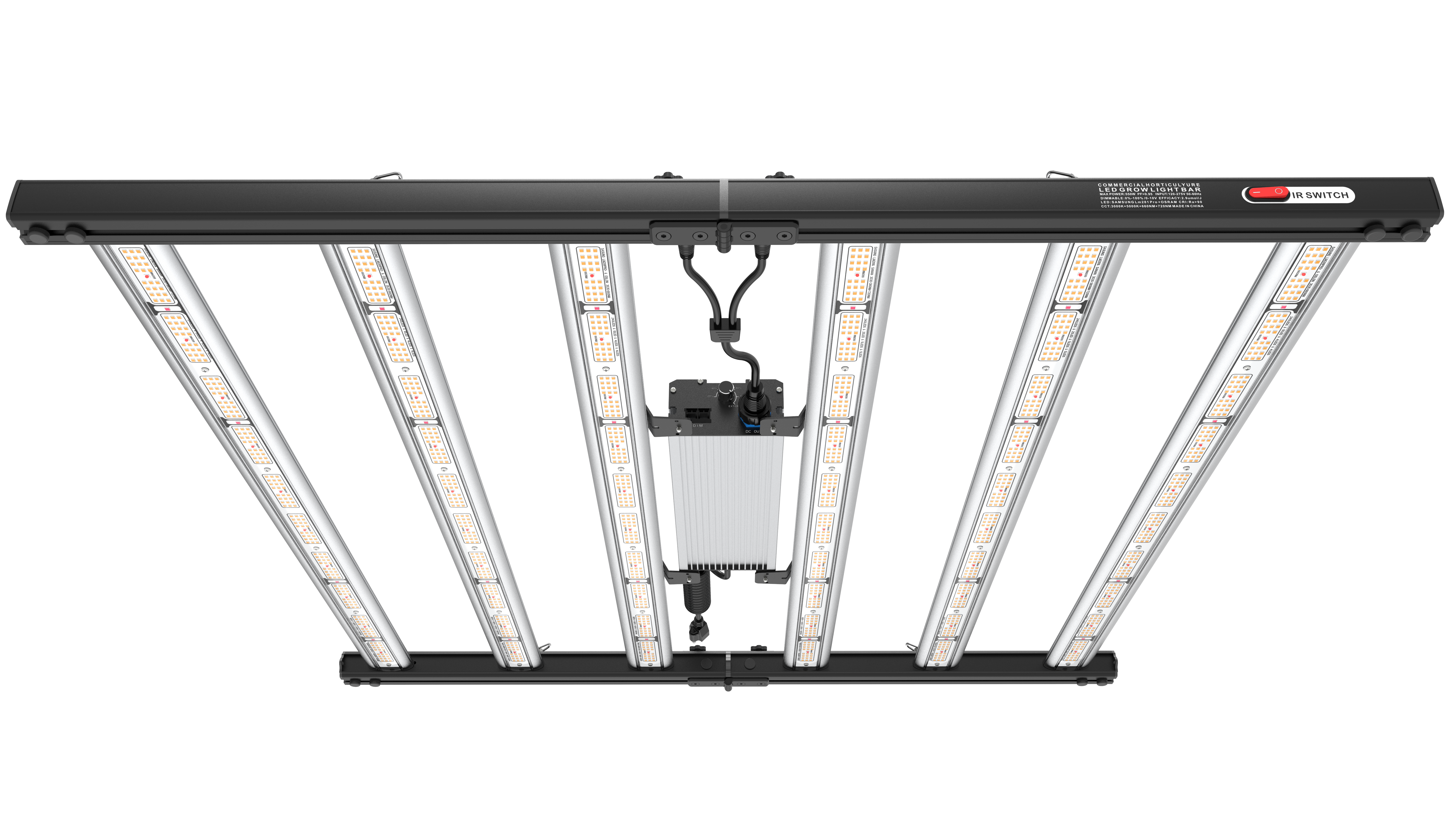 HortiBloom Mega Eco 500W Full Spectrum LED Grow Light for Indoor Plants - Hydroponics, Greenhouse, Seed Starting & Flowering | Energy Efficient Plant Growing Lamp for Vegetables, Herbs & Flowers