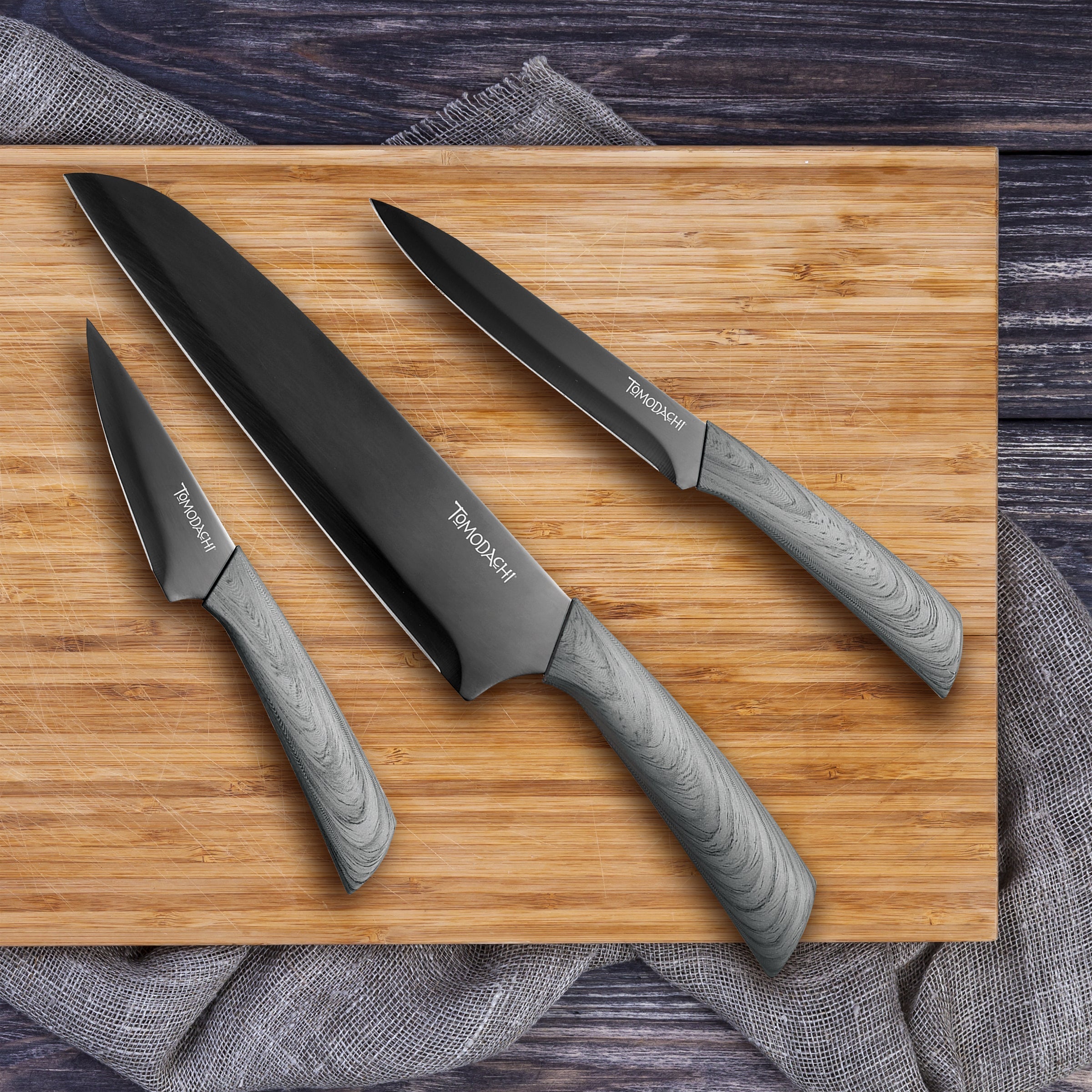 Premium Raintree Ash 3-Piece Cutlery Set - Knife, Fork & Spoon - Durable Wooden Cutlery for Camping, Picnics & Outdoor Dining