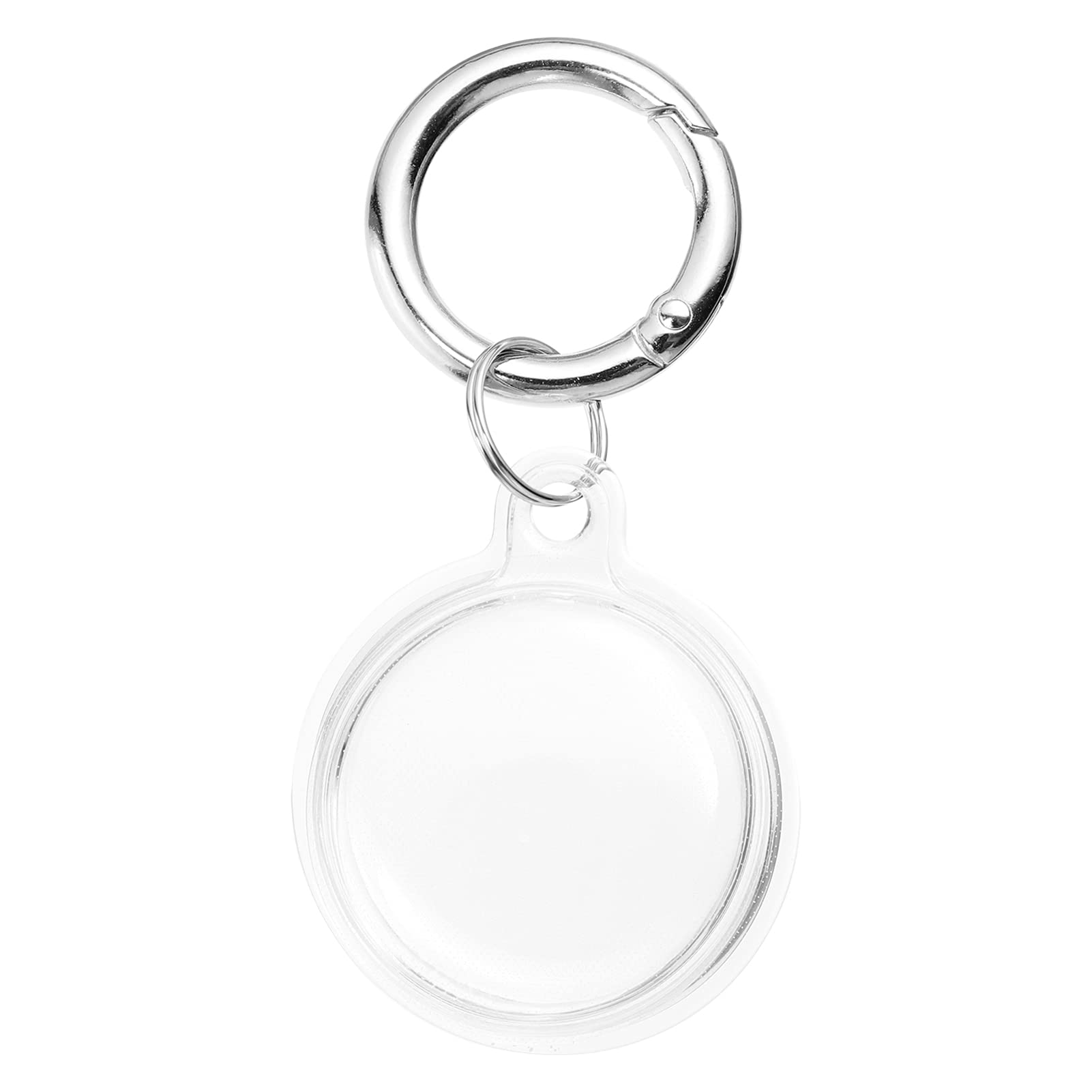 Hemobllo AirTag Silicone Case - Scratch-Resistant Protective Cover with Keychain for Apple AirTag | Perfect for Bags, Keys, Pets & Travel Accessories | Durable & Transparent Design for Everyday Use