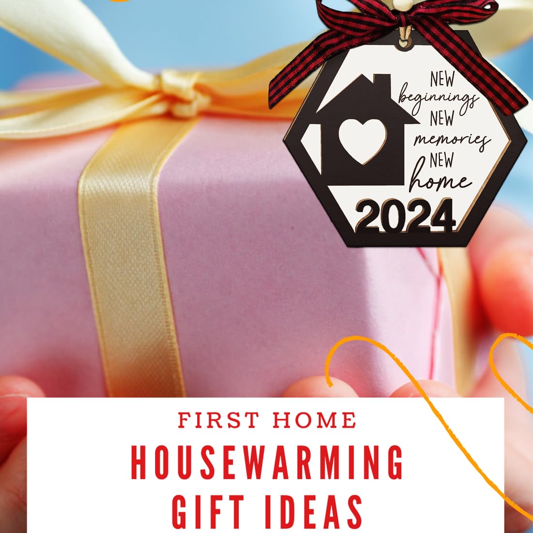 YXOTJHS 2024 New Home Ornament - Unique Housewarming Gift for New Homeowners, First Christmas Decoration - Perfect for Home Decor, Holiday Celebrations & Gift Giving