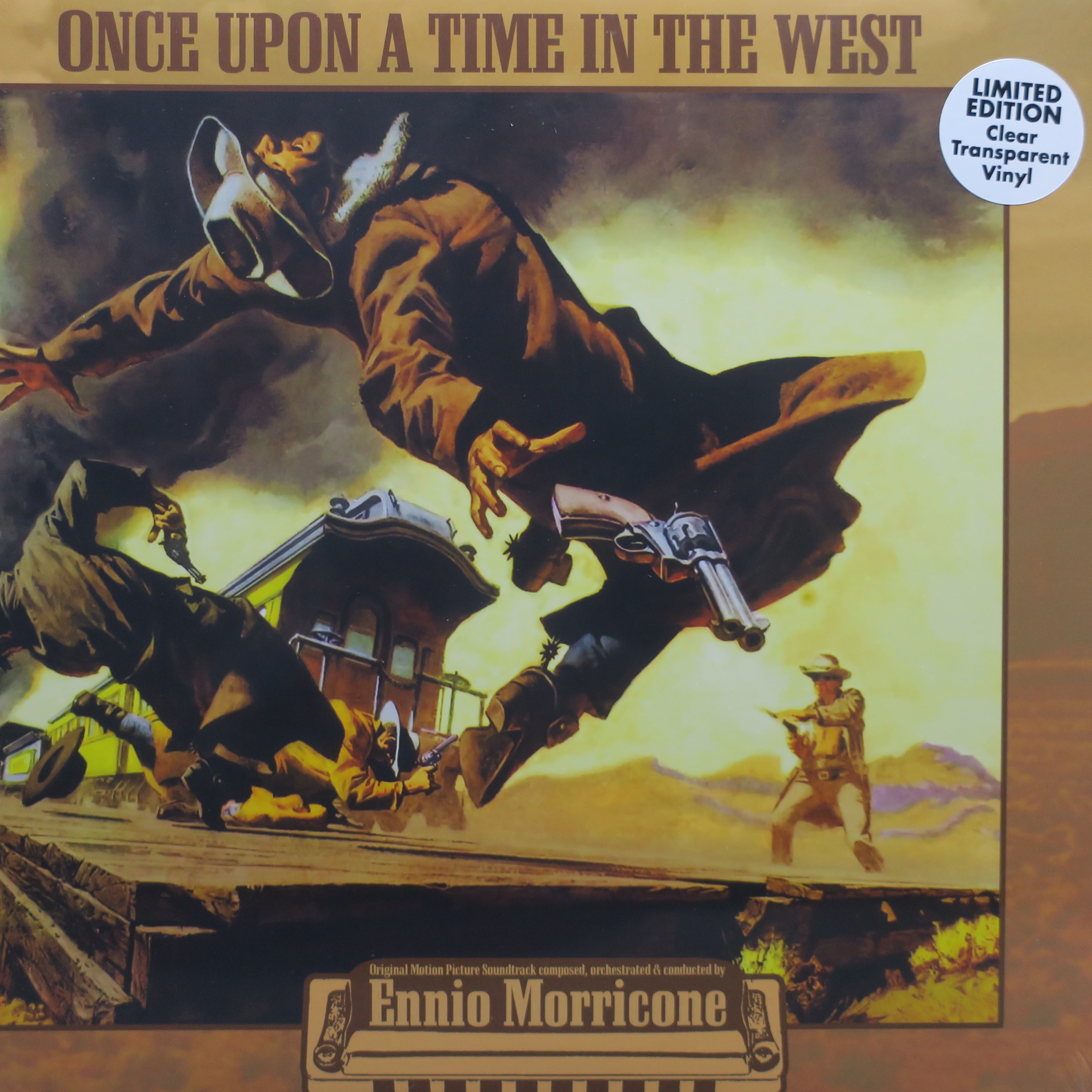 Once Upon A Time In The West Soundtrack by Ennio Morricone - Limited Edition Clear Vinyl LP Record | Western Movie Music for Collectors & Film Enthusiasts
