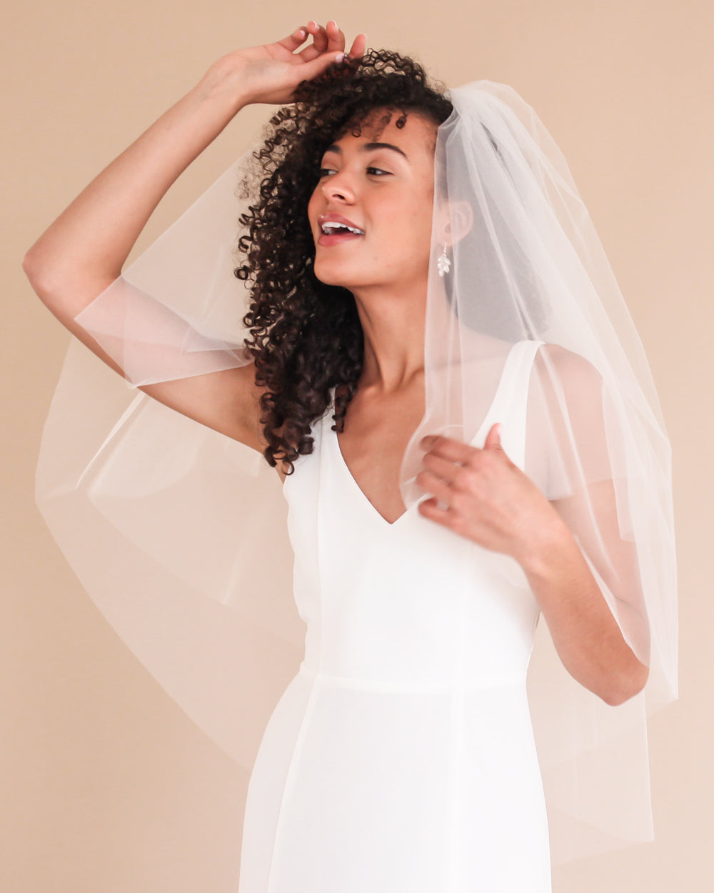 2 Layer Cut Edge Wedding Veil - Elegant Bridal Accessory for Ceremony, Photos & Reception | Perfect for Church, Beach & Outdoor Weddings