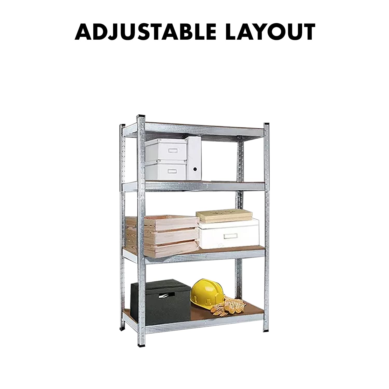 COZYBRITE 4-Tier Heavy Duty Garage Shelving Unit - 175kg Per Shelf, 700kg Total Capacity - Boltless Metal Storage Rack for Warehouse, Workshop & Office (90x45x180cm) - Perfect for Organizing Tools, Equipment & Supplies