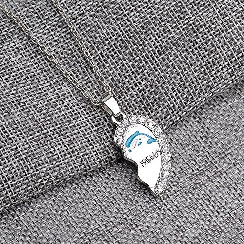 Best Friends Necklace Set for 2 - Matching Half Heart Pendant Necklaces for Women & Girls | BFF Gifts for Besties | Friendship Jewelry for Sisters, Couples & Loved Ones | Perfect for Anniversaries, Birthdays & Valentine's Day