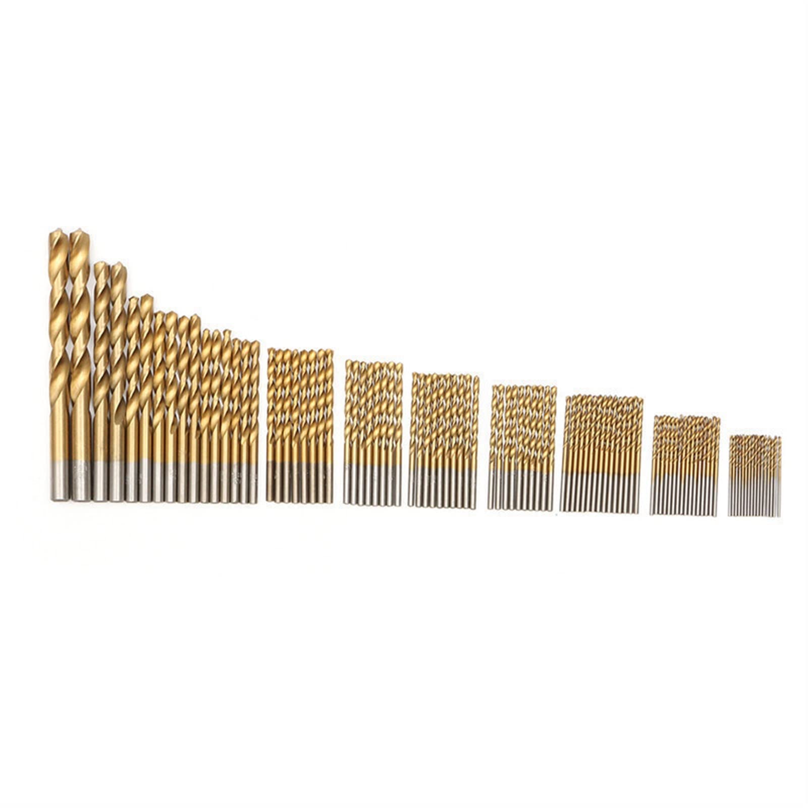 KIRANDY 99-Piece Titanium Coated HSS Twist Drill Bit Set (1.5-10mm) for Wood, Metal & Plastic - Durable Drill Bits with Storage Case | Perfect for DIY Projects, Home Repairs & Professional Use