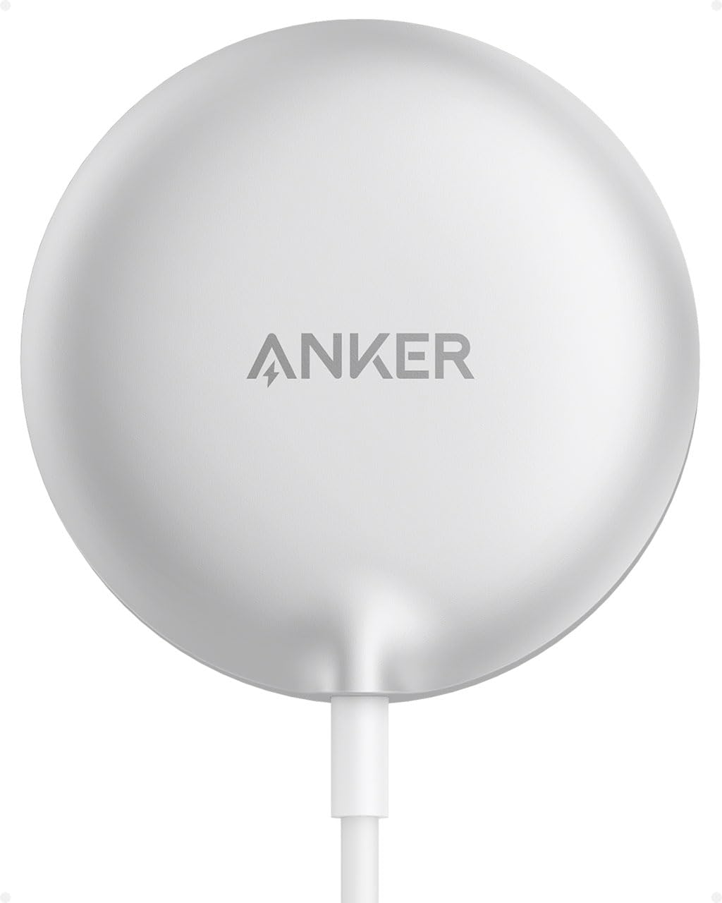 Anker MagGo Qi2 Certified 15W Magnetic Wireless Charger Pad - Ultra-Fast MagSafe Charger for iPhone 16/16 Plus/16 Pro/16 Pro Max/15/14/13 Series | Perfect for Home, Office & Travel (Charger Not Included)