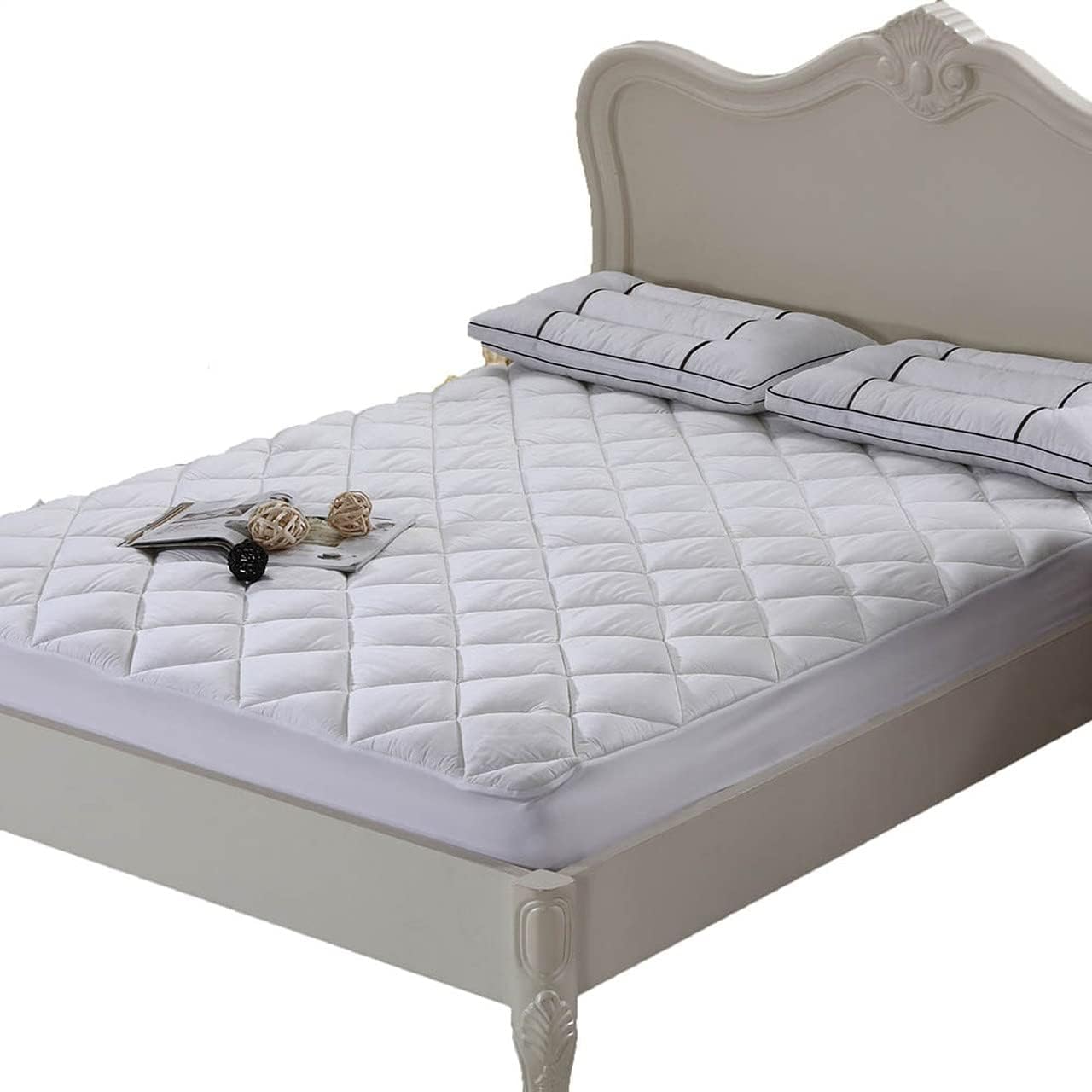 Royal Hotel Luxury Bamboo Viscose Mattress Pad - Hypoallergenic Down Alternative Topper with 300TC Shell Cover, Fits 8-18 Inch Deep Pocket Mattresses (Twin XL) - Perfect for Allergy Sufferers & Premium Hotel-Style Bedding