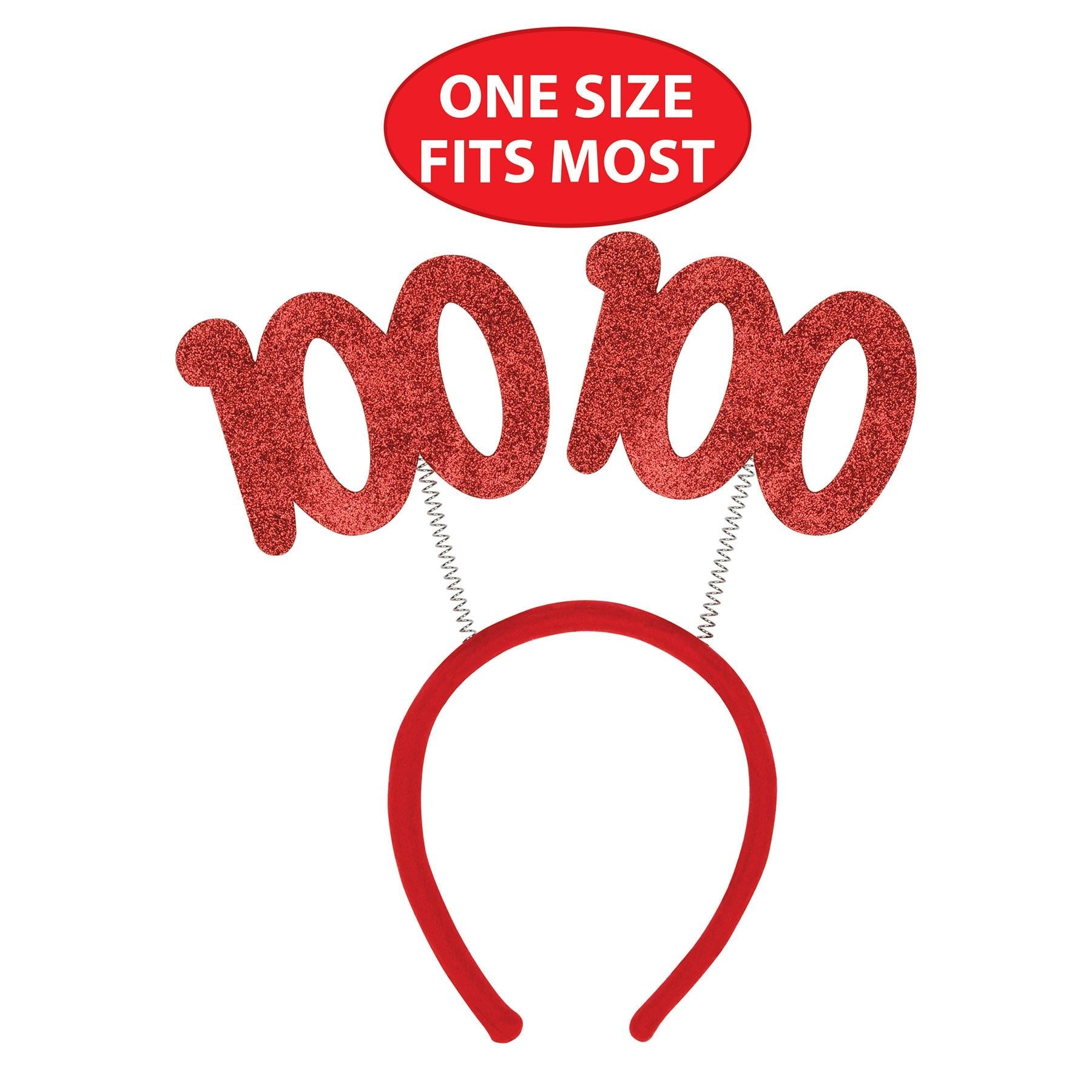 12 Pack Beistle 100th Birthday Party Glittered Boppers - Fun Party Favors for Centennial Celebrations, Anniversaries & Milestone Events
