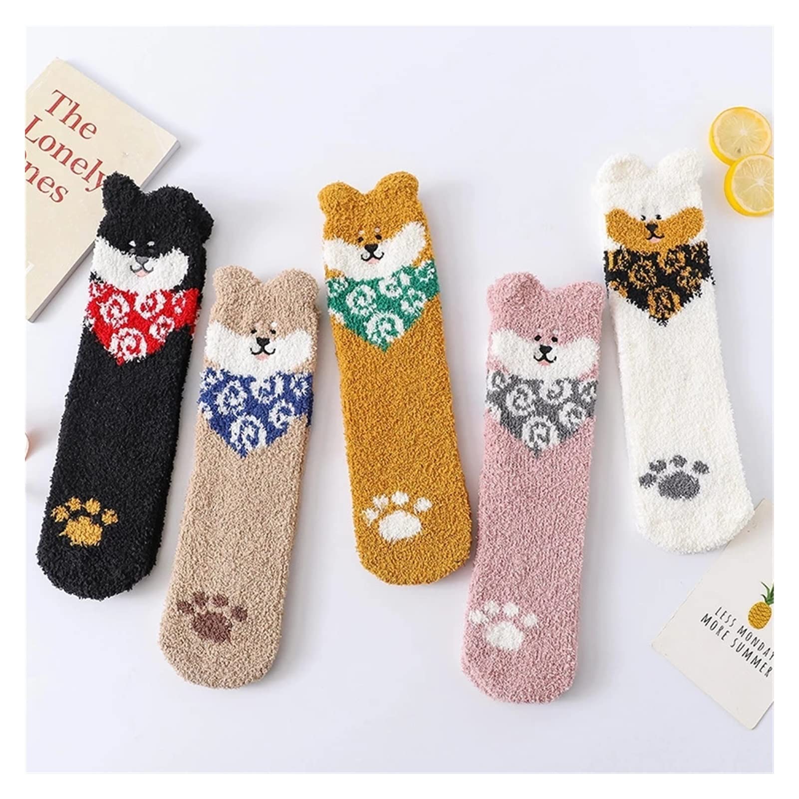 LIUZH Women's Winter Thick Warm Socks - Thermal Knit Non-Slip Floor Socks for Women & Girls (One Size, Color A) - Perfect for Cold Weather, Home, Office & Outdoor Activities