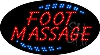 15x27 Inch Foot Massage LED Neon Sign - Animated Wall Decor for Spa, Salon & Home Relaxation - Perfect for Bedroom, Living Room & Business Advertising