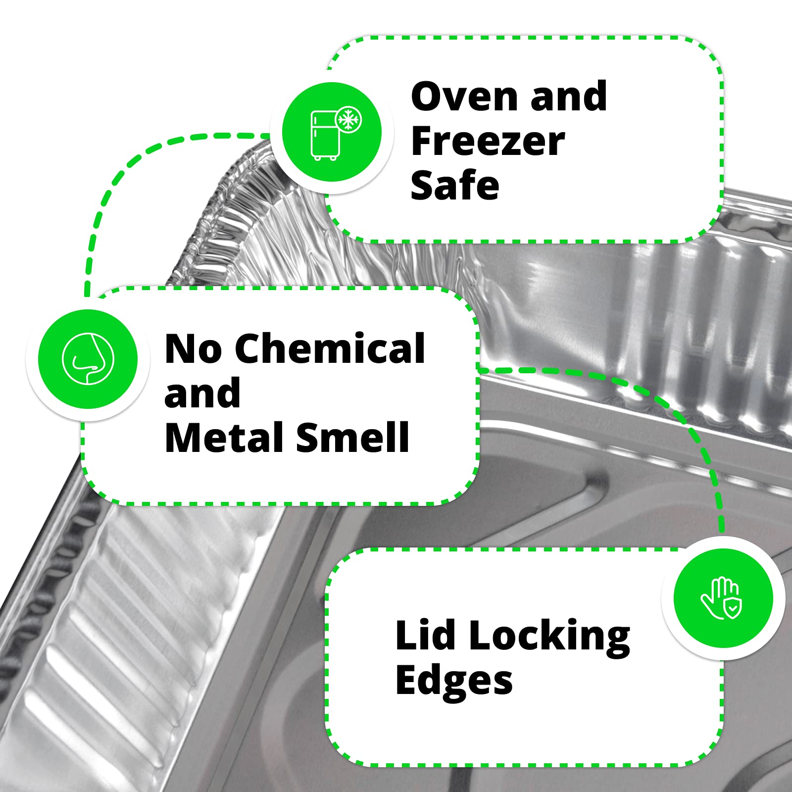 IDL Packaging 10-Pack Full Size Aluminum Steam Table Pans with Lids - 21