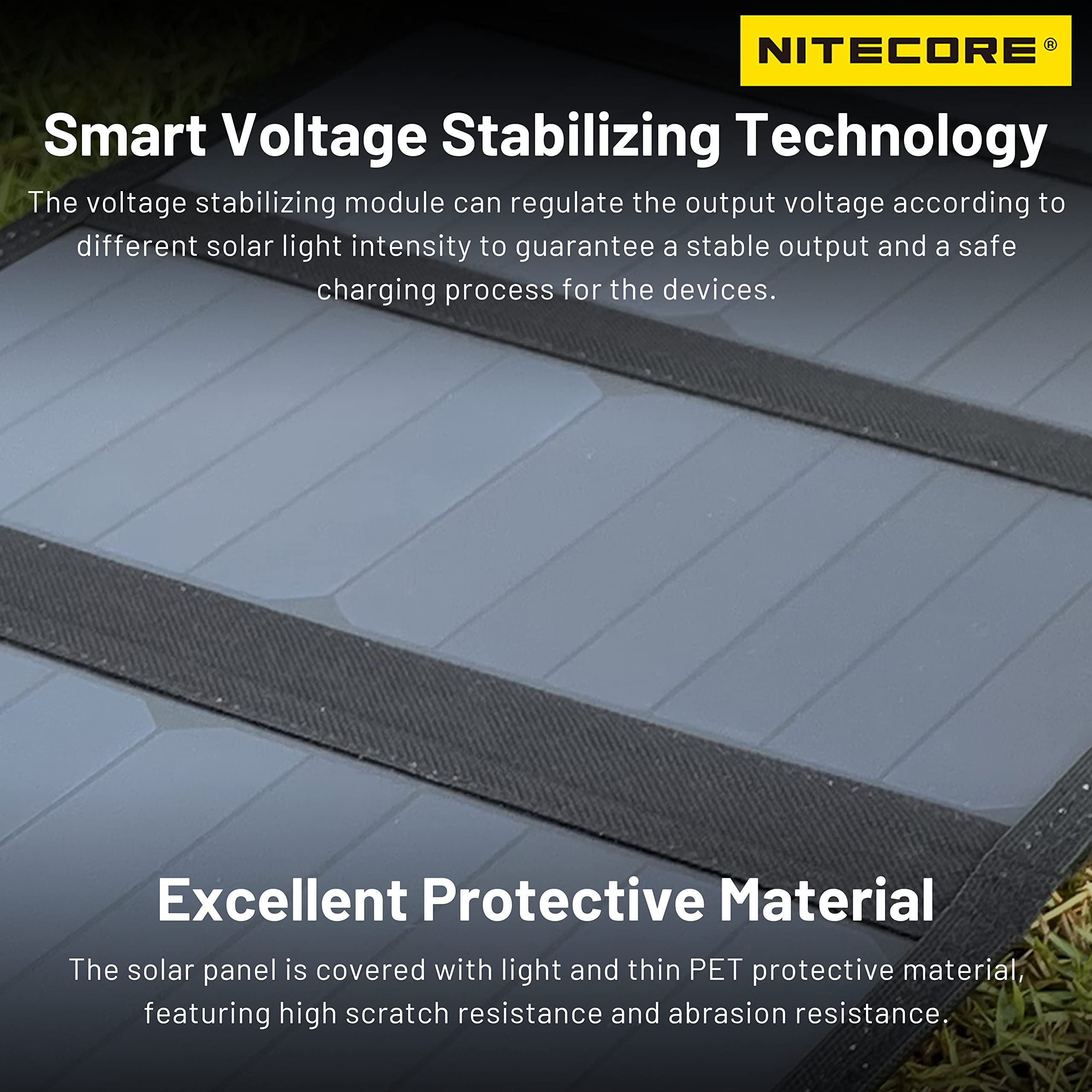 NITECORE FSP30 30W Foldable Solar Charger with PD 18W USB-C Fast Charging, 3 USB Ports & 4 Panels - Portable Solar Panel for Outdoor Camping, Hiking, Emergency Power - Compatible with iPhone, Android Phones, Tablets, and USB Devices