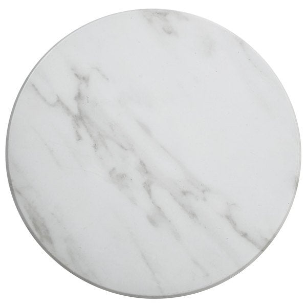 American Metalcraft MW171 17-Inch Round Faux White Marble Melamine Serving Tray – Perfect for Charcuterie, Cheese Platters & Party Appetizers