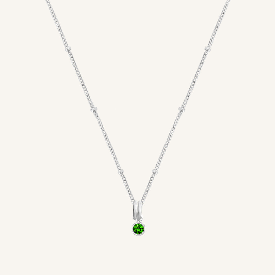 Birthstone Charm Necklace - Personalized Aura Jewelry for Women | Perfect Gift for Birthday, Anniversary & Mother's Day | Elegant Everyday Wear & Special Occasions