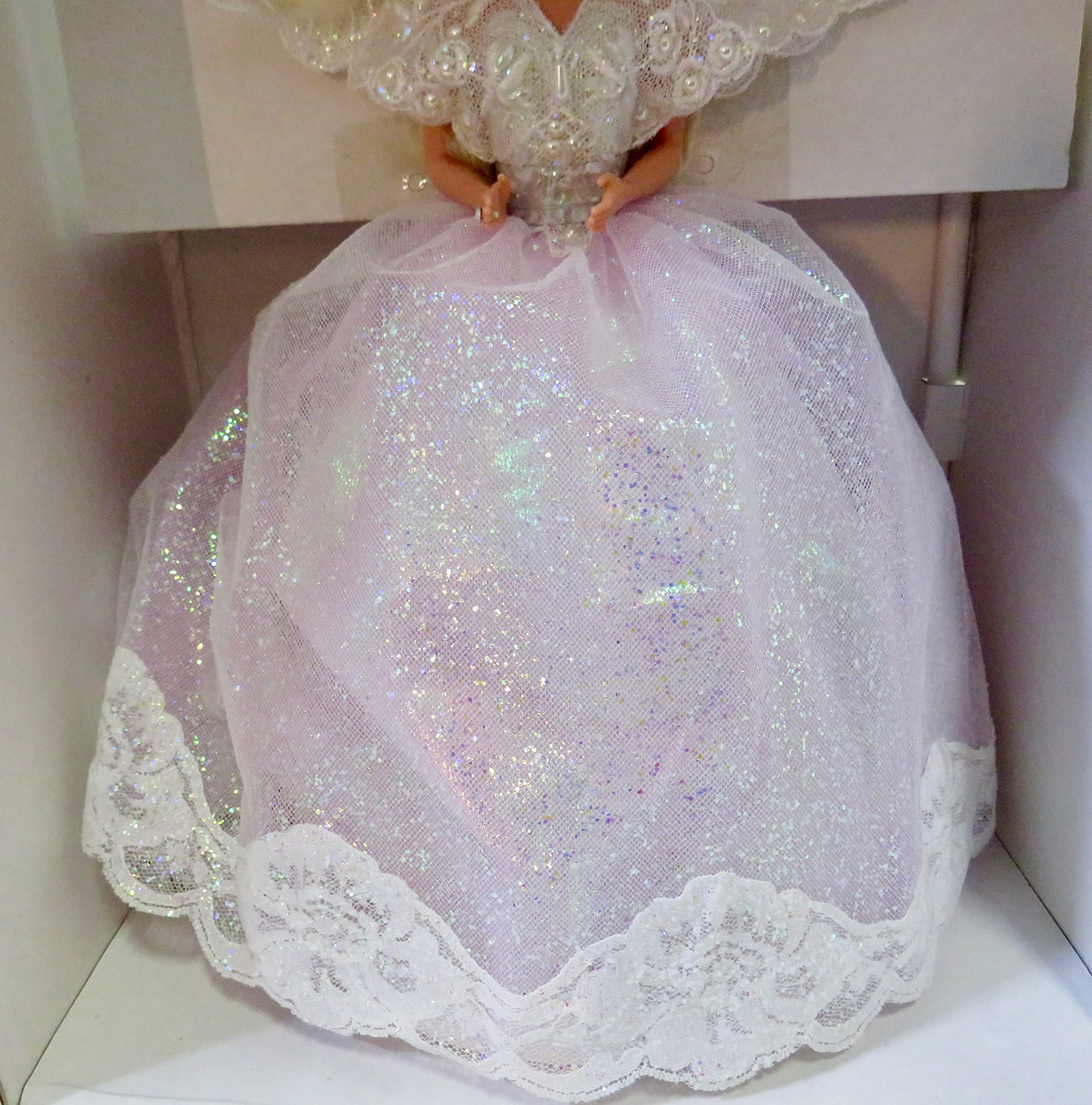 Limited Edition 1993 Angel Lights Barbie Doll Tree Topper - Glowing Christmas Tree Angel for Holiday Decorations | Perfect for Xmas Tree, Home, and Party Decor
