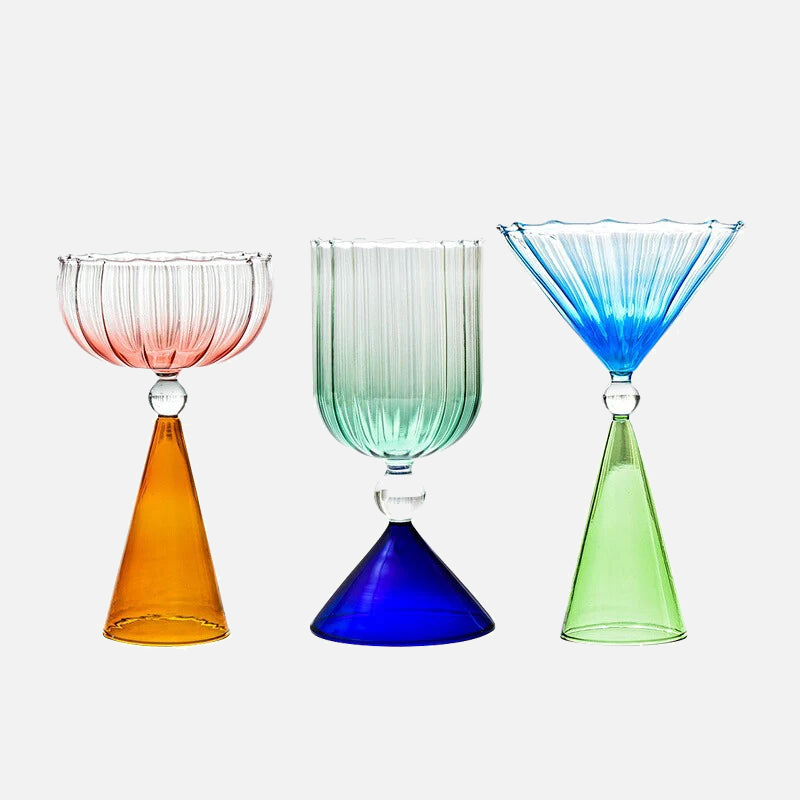 Elegant Cece Cocktail Glasses Set - Premium Crystal Glassware for Margaritas, Martinis & Mixed Drinks - Perfect for Home Bars, Parties & Wedding Receptions