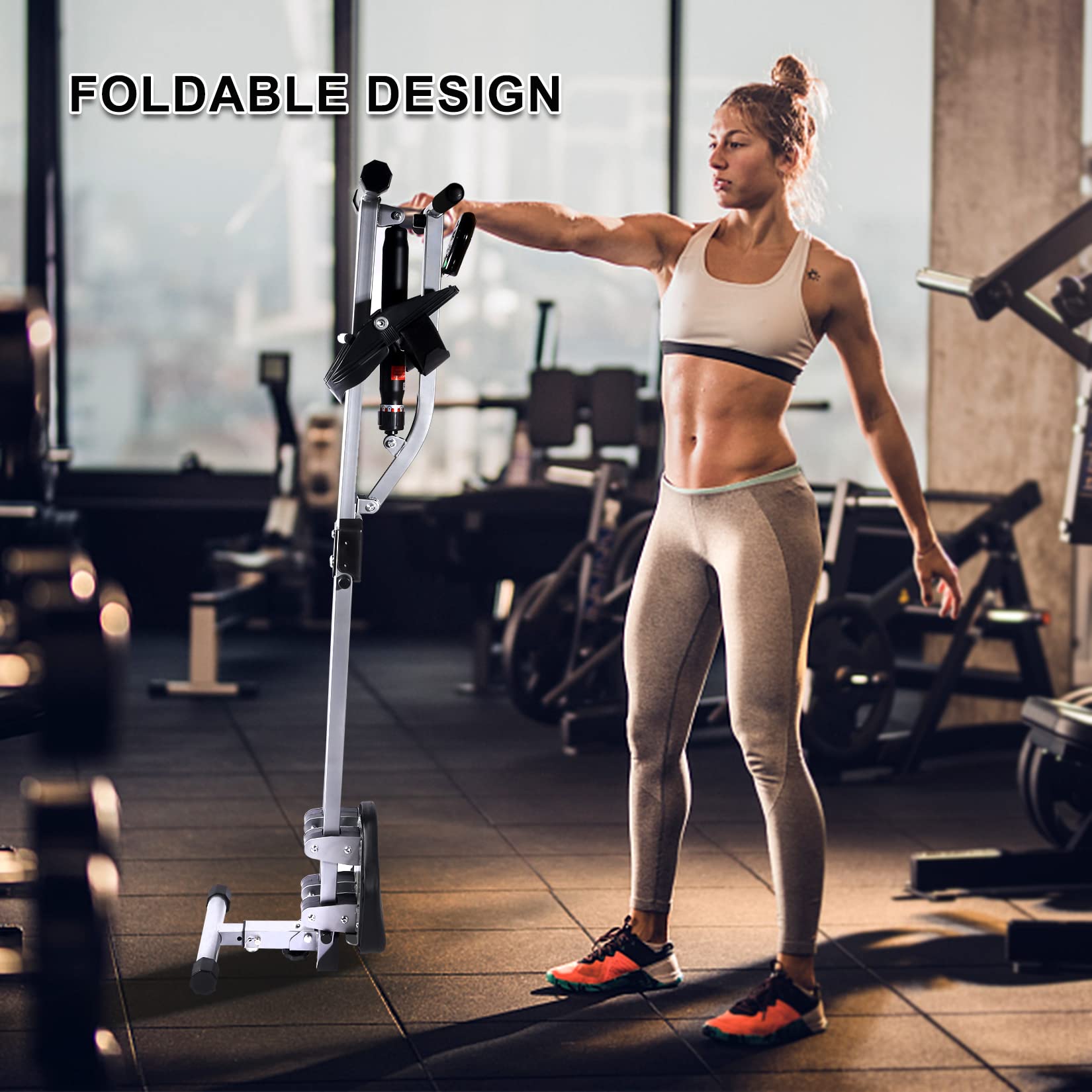 YSSOA Magnetic Rowing Machine for Home Gym - 12-Level Adjustable Resistance Rower Ergometer with Digital Monitor, 260 lbs Weight Capacity (Black) - Perfect for Cardio Workouts, Full-Body Training & Indoor Fitness