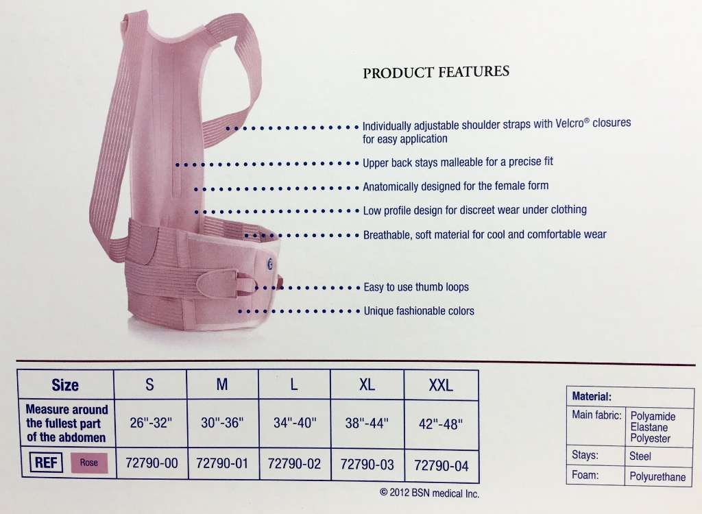FLA Orthopedics Posture Corrector Brace for Women - Adjustable Back Support for Shoulder Pain Relief & Spinal Alignment - Rose Color, Large Size - Perfect for Office Work, Driving & Daily Posture Improvement