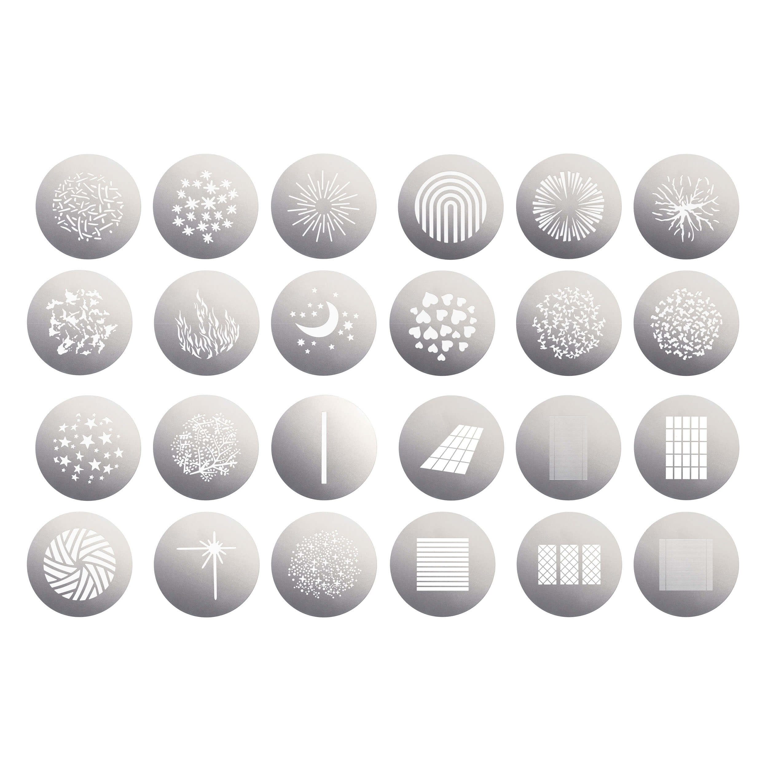 Godox SA09 Complete Gobo Set - 6 Piece Projection Slides for SA09 001, Compatible with SA P, MLP, BFP & BLP Attachments - Perfect for Stage Lighting, Photography Effects, and Event Projections