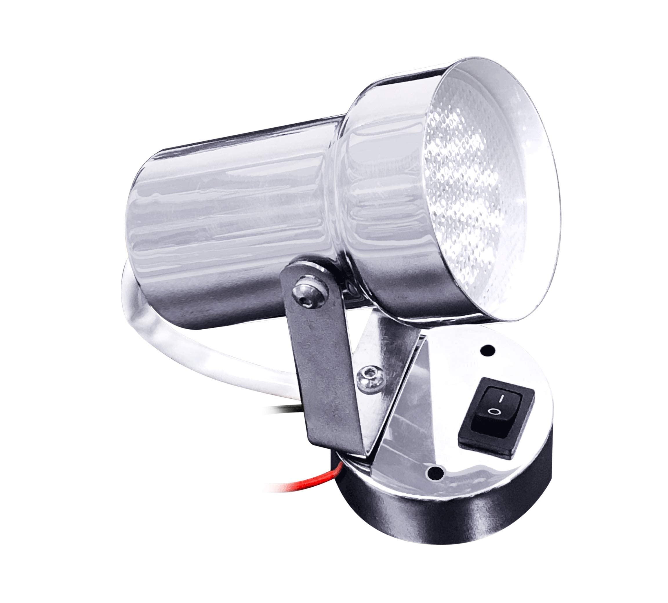 Stainless Steel Multi-Directional Reading Swivel Bulkhead Cabin Light - 360° Rotatable & Angle Adjustable for Boats, RVs, Yachts | Corrosion & Scratch Resistant | Perfect for Marine, RV Interior & Home Decoration | Traditional & Modern Style Lighting Fixture