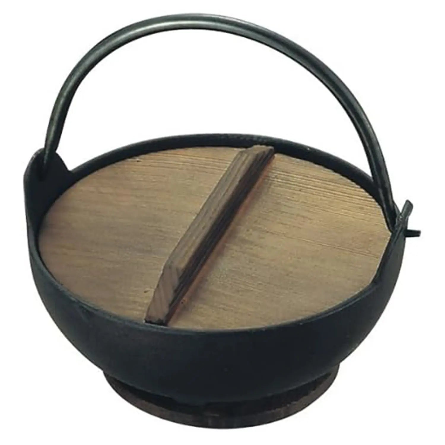 Premium Chubu Cast Iron Inaka Hot Pot with Non-Slip Pot Mat - Authentic Japanese Nabe Pot for Home Cooking, Camping & Outdoor Dining