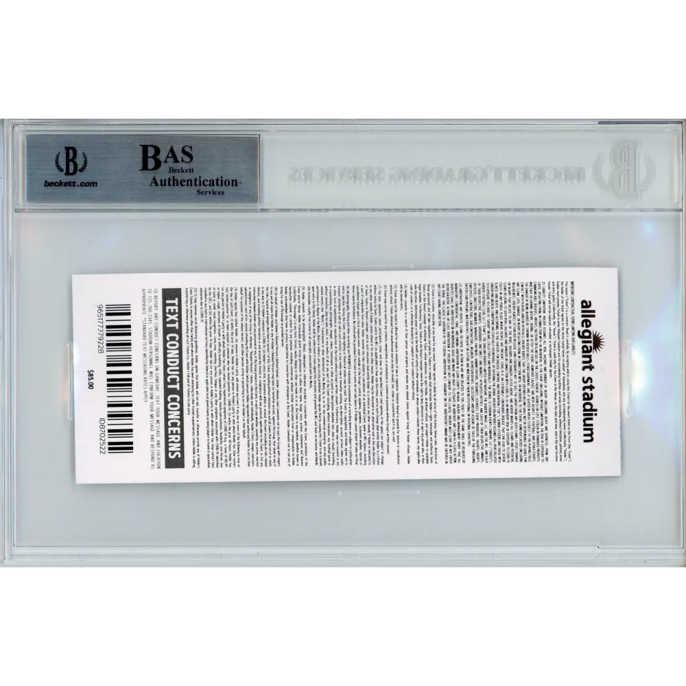 Las Vegas Raiders 2020 Inaugural Season Darren Waller Josh Jacobs Ingold Autographed Signed Ticket with BAS COA - Perfect for Raiders Fans, Sports Memorabilia Collectors, and Game Room Decor