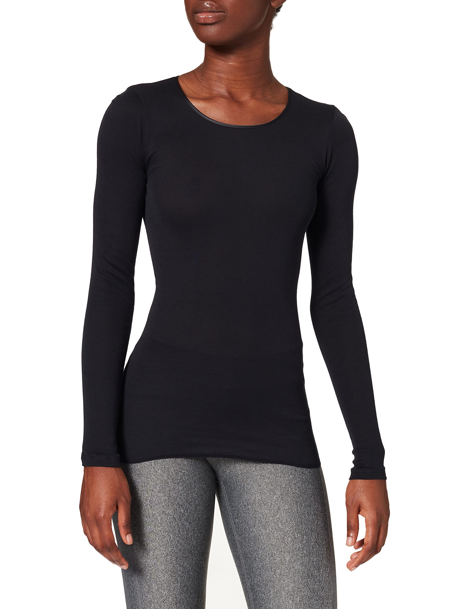 Hanro Women's Seamless Long Sleeve Shirt - Soft Comfortable Stretchable Top for Everyday Wear, Work & Layering
