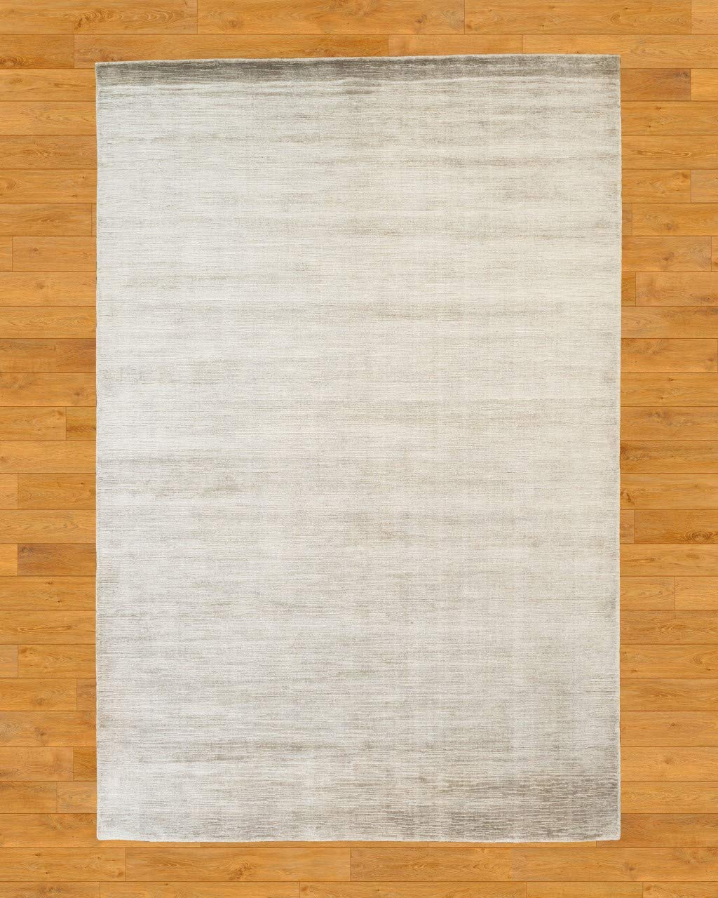 Eco-Friendly Handmade Natural Fiber Area Rug - Rectangle Manning Contemporary Design, Hand Loomed Durable Accent Rug, Light Grey 6' x 9' for Living Room, Bedroom & Office Decor