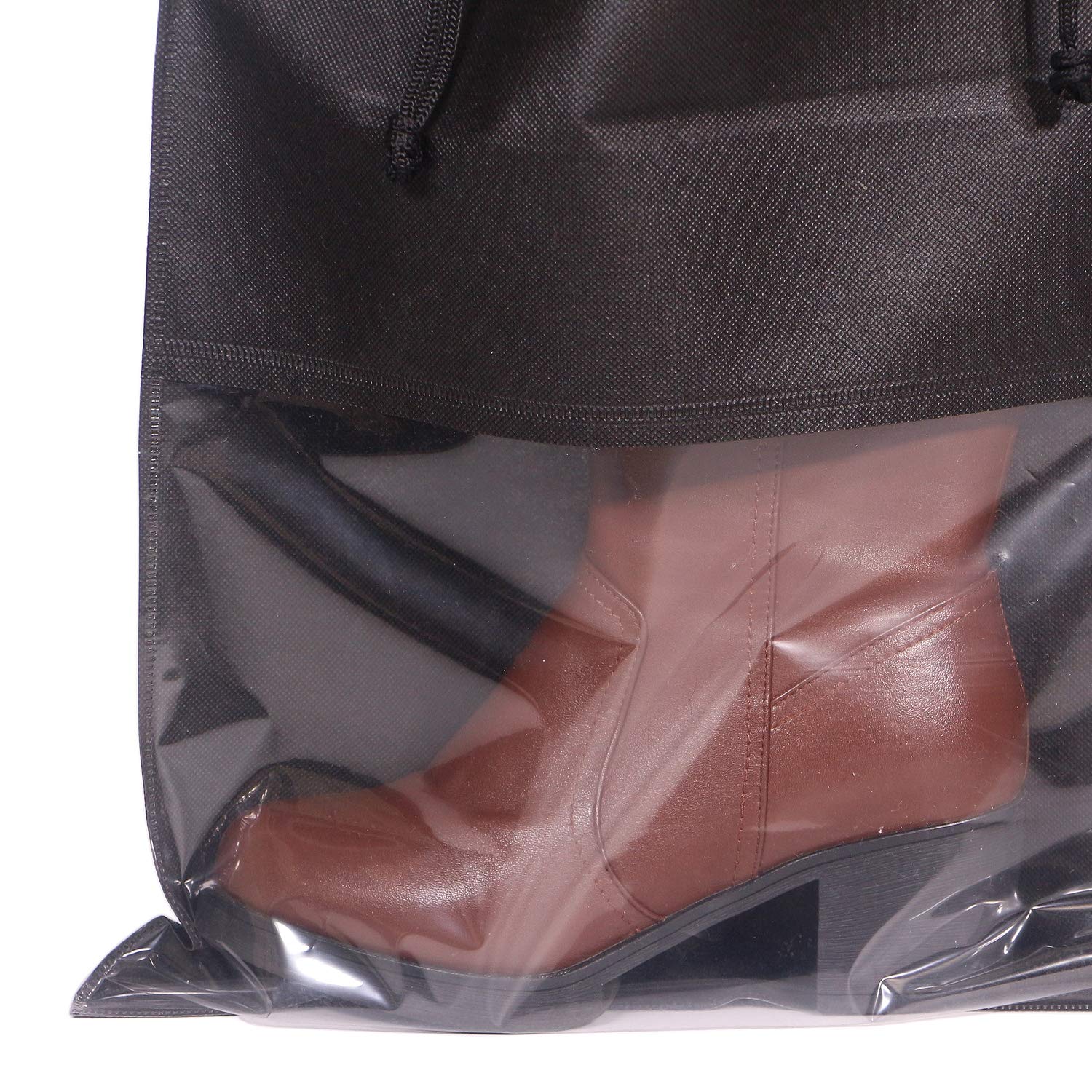 DIOMMELL 12 Pack Tall Boot Bags for Women - Waterproof Non-Woven Shoe Protector Covers with Drawstring Rope - Travel Shoe Storage Organizer Pouch for Boots, Shoes & Footwear - Perfect for Travel, Storage & Closet Organization