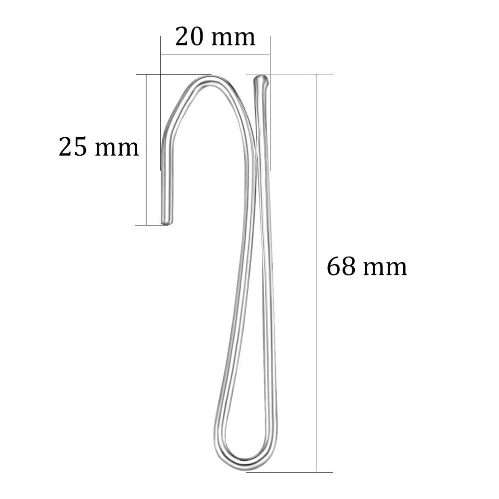 50 Pcs Stainless Steel Pinch Pleat Curtain Hooks - Heavy Duty Drapery Hooks for Sheer & Blackout Curtains - Perfect for Living Room, Bedroom & Window Treatments