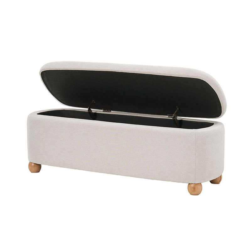 Gabino Storage Bench with Solid Wood Legs & Waterproof Fabric - Entryway Seating, Shoe Storage & Living Room Organizer - Perfect for Hallway, Bedroom & Mudroom Organization