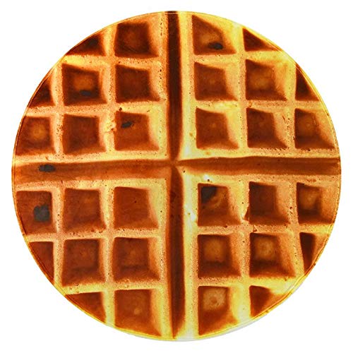 BATTILO HOME Realistic Waffle Fleece Blanket - Ultra Soft & Cozy Round Tortilla Throw for Teens & Adults (59 inches) - Perfect for Indoor Lounging, Outdoor Picnics & Unique Gift Ideas