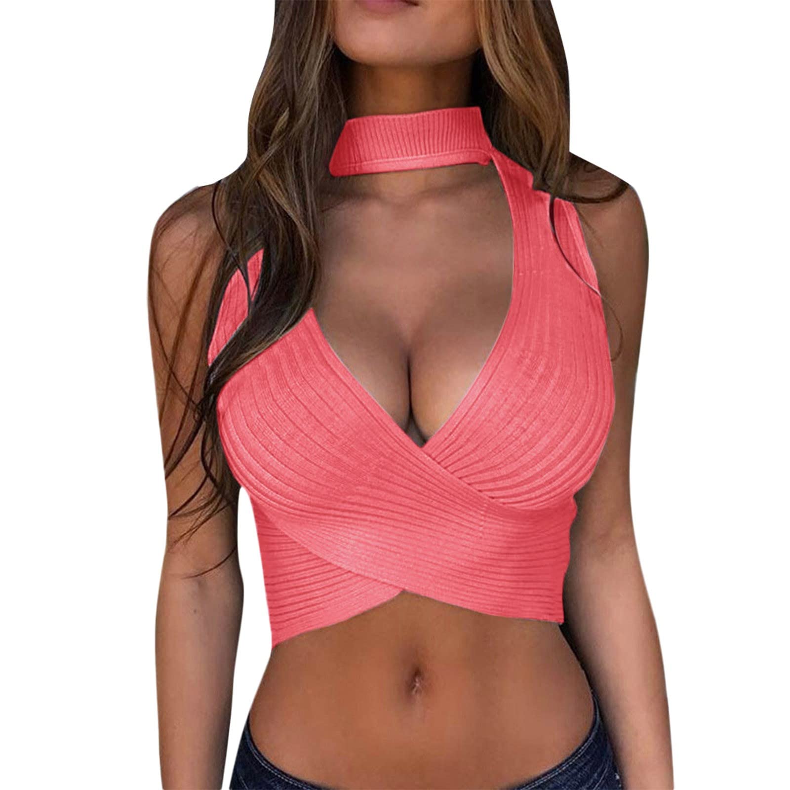 Women's Floral Print Crop Tank Top - Casual Round Neck Swing Vest for Summer, Gym, Beach & Daily Wear | Black